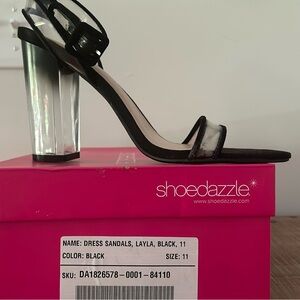 Shoedazzle Dress Sandals Black Size 11